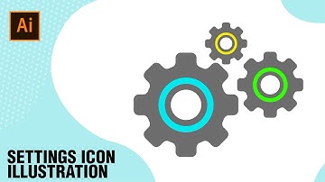 How to make Settings icon | Gear Icon illustration using Adobe Illustrator