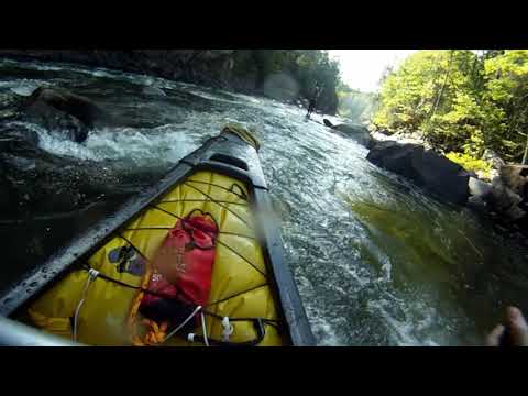 Canoe Petite-Nation Portes de l'enfer - 18 Sept 2021, 3.3m3/s bodycam (stabilized) - Class III rapid