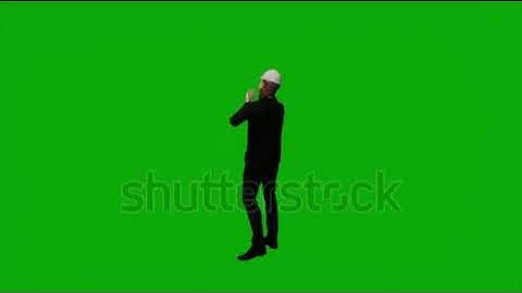 Man green screen video 3D man talking on the phone Chromakey rendering animation buy in telegram bio