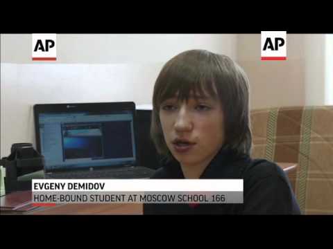 Ailing Russian teen gets robot help