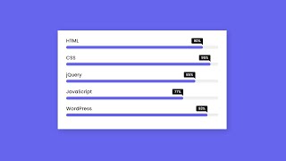 Animated Skills Bar UI Design using only HTML & CSS
