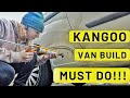 RENAULT KANGOO CAMPER VAN BUILD - PART 4 - WET INSULATION!! SEALING SIDE TRIMS -