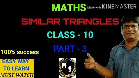 MATHS SIMILAR TRIANGLES( PART-3 )