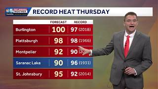 Record breaking heat Thursday, stray PM storm possible (07-01-26)