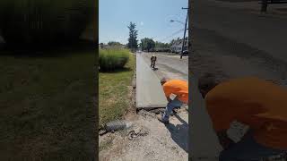 Crazy jimmy at the end of the endless sidewalk. #cityworker #staunton #concrete #worksucks #locator