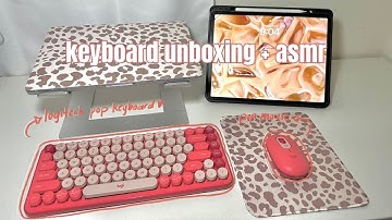 logitech pop keys mechanical keyboard and mouse unboxing + asmr
