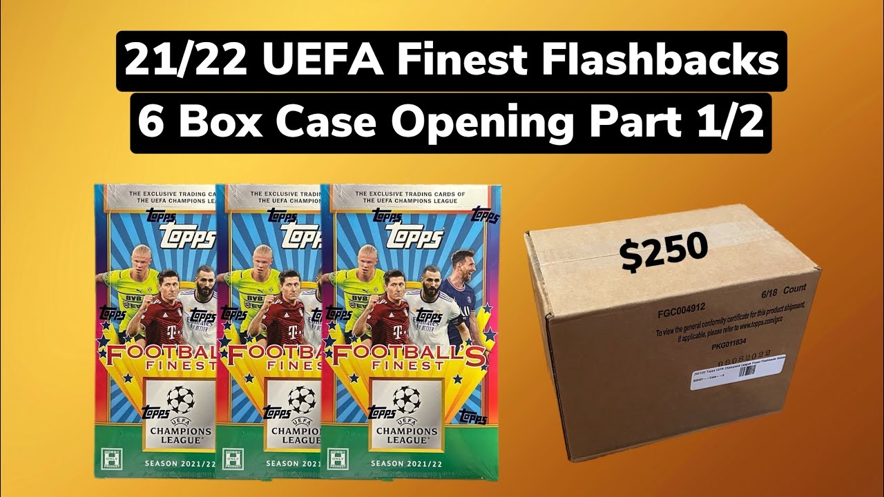 2021/22 Topps UEFA Finest Flashbacks 6x Hobby Box Case Opening Part 1/2 - Первый релиз 2025 года!