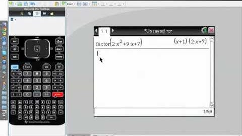 TI-Nspire: Tutorial #3-Factoring & Expanding