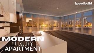 Bloxburg | Modern Luxury Apartment | Speedbuild