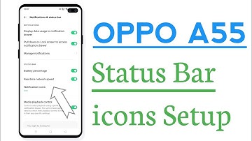 OPPO A55 Status Bar icons Sim Icon Internet Speed Meter Battery icon