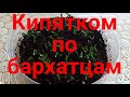 И бархатцы сеем с кипятком. Результат.