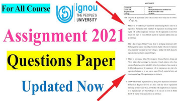 IGNOU June 2021 Pending  Assignment Question Paper is Now Updated [ Download Your Assignment Now ]