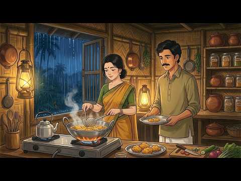 Rainy Night Tree House Cooking | Pakora & Chai ASMR | Cozy Indian Monsoon