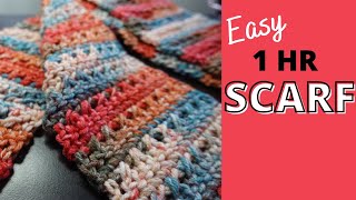 Crochet Scarf for Beginners (Take 4) | Easy Pattern to Crochet Scarf in 1 Hour!