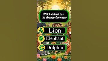 Which Animal has the strongest memory |  educational shorts | trivia video | quiz short video #short