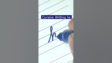 How to write small letter he | Cursive writing a to z #cursivewriting #handwriting  #shorts