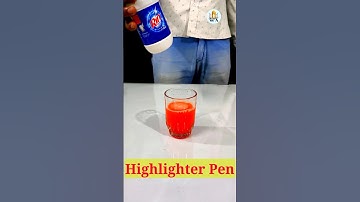 Highlighter Pen + Rin Ala amazing easy science experiment #shorts  #viralvideo  #crazyxbox