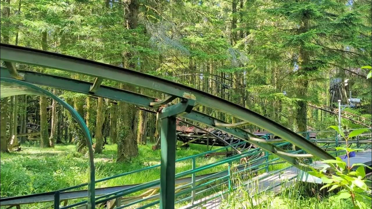Treetops Roller Coaster Ride At Oakwood Theme Park YouTube