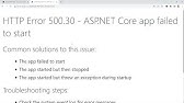 Http Error 500.31 Failed To Load Asp Net Core Runtime - Youtube