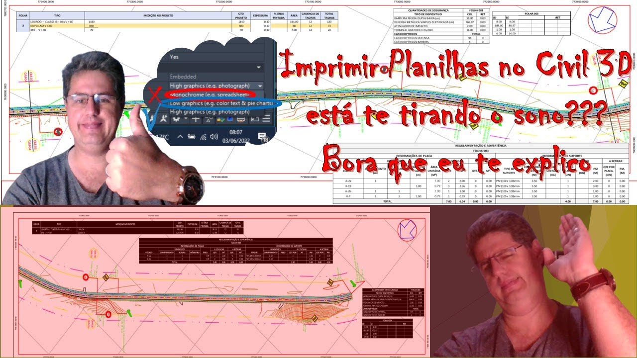 Como PLOTAR PLANILHAS no CIVIL 3D sem o fundo ESCURO