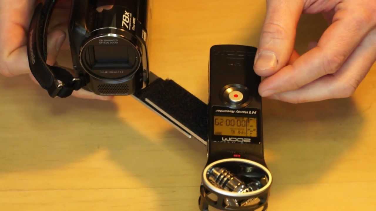 Zoom H1 audio recorder compact shock mount for your DSLR camera DIY