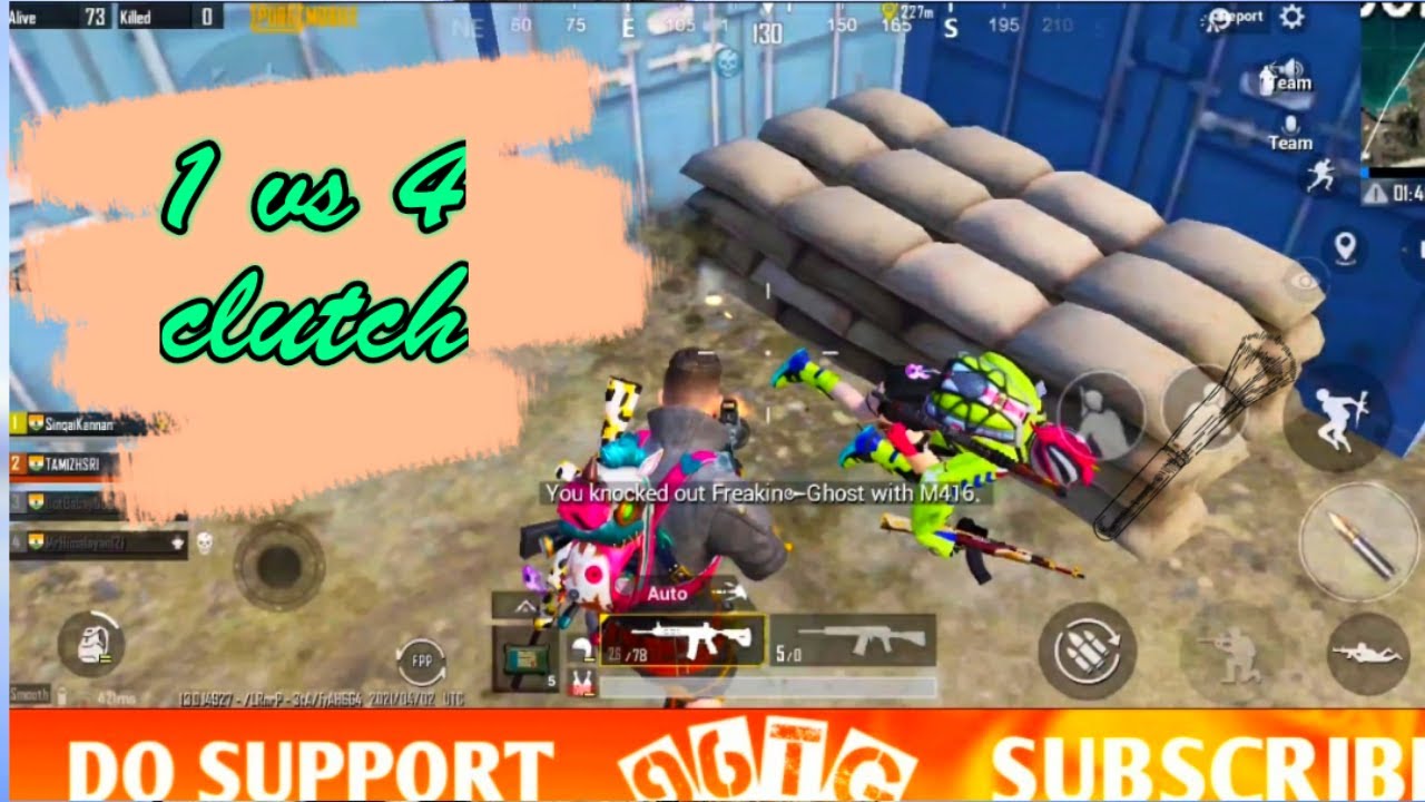 My Teammates are Shocked after watching this 1 vs 4 | impossible squad ...