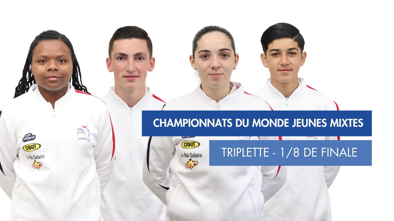 Miniature : CHAMPIONNATS DU MONDE JEUNES MIXTES - FRANCE VS ALLEMAGNE - 1/8 DE FINALE TRIPLETTE