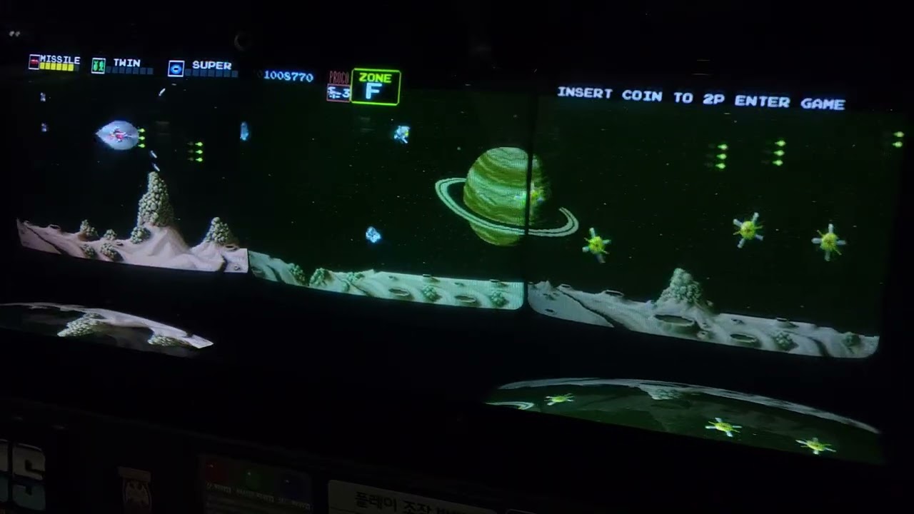 [Arcade Longplay] 1986 Darius A-C-F-J-O-T-Y No Miss ALL (W. PCB) / 다라이어스 Y존 (실기체 플레이)