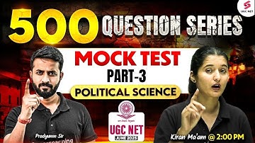 UGC NET Political Science Classes 2025 | UGC NET Political Science Mock Test #3 By Kiran Mam