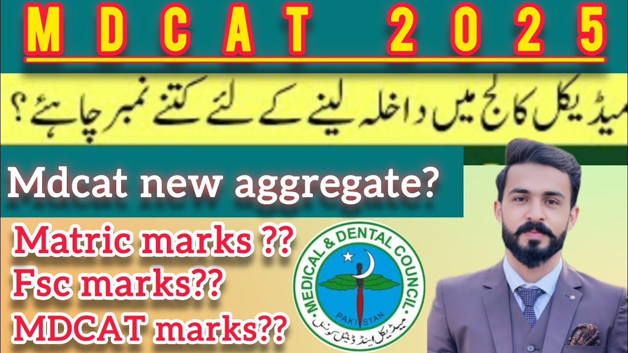 How many marks in mdcat 2025 | Fsc | matric | new mdcat aggregate | # ...