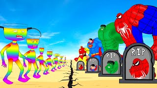 : Rescue HULK, SPIDERMAN, SUPERMAN, IRONMAN Vs MONSTER RADIATION: Returning From The Dead SECRET-FUNNY