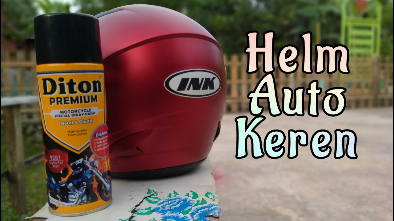 CAT HELM HALF FACE DENGAN DITON PREMIUM‼️HASIL MANTULL