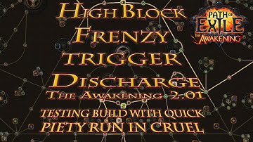 POE 2.01 Quick Piety Run Scion High Block Cyclone Frenzy Trigger Discharge Build