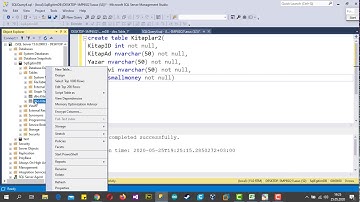 SQL Server 2019 Tablo Oluşturma #Ders6 MSSQL Server Dersleri