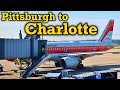 Full Flight: American Airlines A319 Pittsburgh to Charlotte (PIT-CLT)