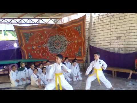 عمر يسري واحمد يسري حزام اصفر الكاتا الاولي واداء رائع