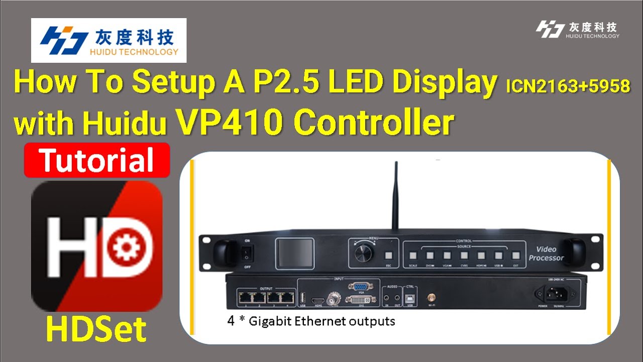 How To Setup Huidu VP410 Controller For A P2.5 LED Display YouTube
