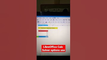 #shorts #excel #librecalc solver option  ka kam jane