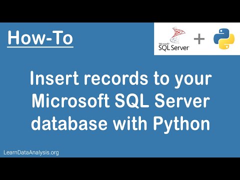 How to insert records to your Microsoft SQL Server database using Python