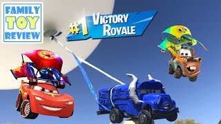 Disney Cars Miss Fritter Fortnite Bus Mashup Race - Driven 2 Win Gameplay - Disney Cars Diecast Club