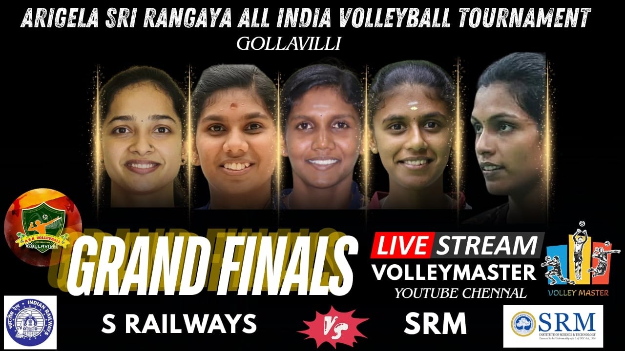 GRAND FINAL |WOMEN| S.RAILWAY VS SRM |ARIGELA SRI RANGAYYA ALL INDIA VOLLEYBALLTOURNAMENT GOLLAVILLI