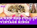 Part 3 - A New Bag Full of Vintage Rings. Thrifting Vlog 1/120