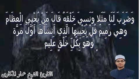 الشيخ عمار المكاوى  جواب من آخر سورة يس   حالات واتساب