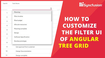 How to Customize the Filter UI of Angular Tree Grid