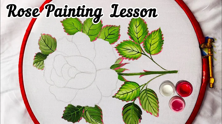 Easy tutorial of Rose painting on cloth Class 16 | Rose painting on fabric