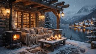Cozy Winter Coffee Shop Ambience with Jazz Relaxing Music for Work ⛄ Smooth Jazz Instrumental Music