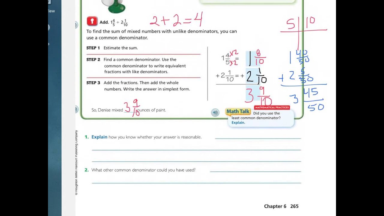 go math practice and homework lesson 6.5