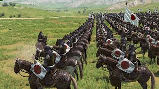 500 Samurai Cavalry Charge the Roman Army in the Valley | Bannerlord
