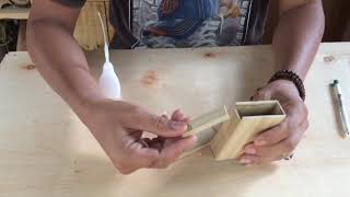 Cara Membuat Kotak Rokok dari Bambu