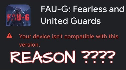 FAUG pre registration problem | device isn
